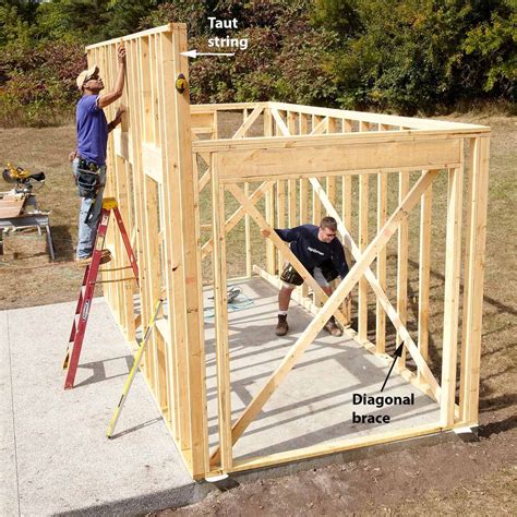 Framing a shed - Framing the shed back. . Cut away rot. Replace with new materials, attaching it to the original structure. For framing, start with the base and top first, then fill in the …